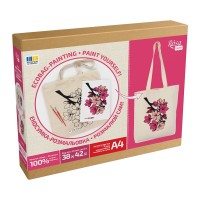 Набір для творчості Rosa Talent екосумка-розмальовка, Flowers, 38х42 см (4823098544623)
