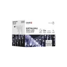 Гірлянда Chomik Бахрома 300 LED 12 м, холодний білий, IP44, від мережі (5900779879850)