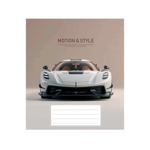 Зошит Школярик Motion and style 60 аркушів клітинка (060-3692K)