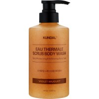 Гель для душу Kundal Eau Thermal Scrub Body Wash Violet Muguet 500 мл (8809809428655)