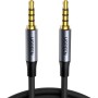 Кабель мультимедійний 3.5mm M to 3.5mm M 1.0m (4pin) AV183 gray Ugreen (10648)