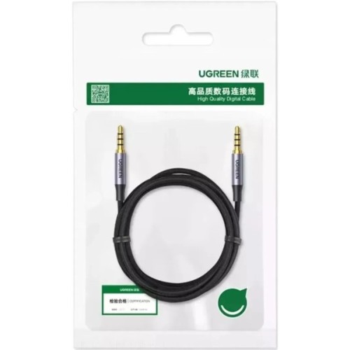 Кабель мультимедійний 3.5mm M to 3.5mm M 1.0m (4pin) AV183 gray Ugreen (10648)