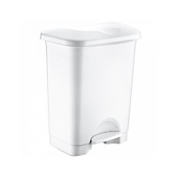Контейнер для сміття Irak Plastik Stella з педаллю білий 45 л (4569)