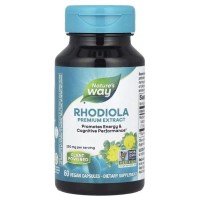 Трави Nature's Way Родіола, 250 мг, Rhodiola, Premium Extract, 60 вегетаріанських капсул (NWY-15321)
