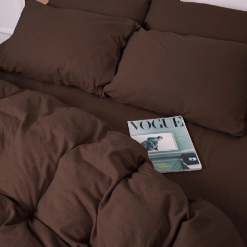 Постільна білизна MirSon 003 Brown Фланель 2 x 160 x 220 Сімейний Євро (2200009648762)