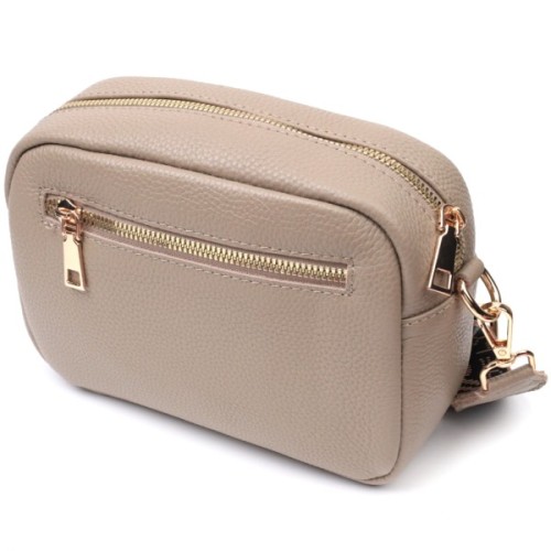 Сумка Vintage З натуральної м'якої шкіри Бежева (22318)