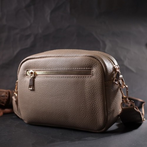 Сумка Vintage З натуральної м'якої шкіри Бежева (22318)