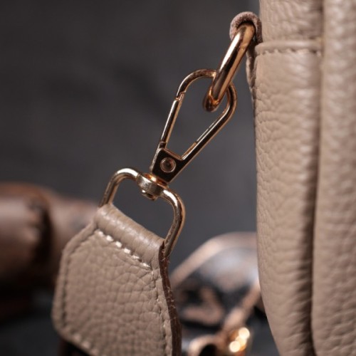 Сумка Vintage З натуральної м'якої шкіри Бежева (22318)