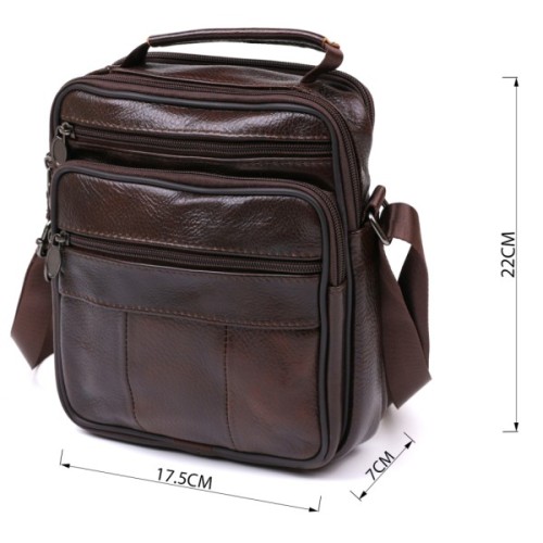 Сумка Vintage З натуральної шкіри Коричнева (20450)