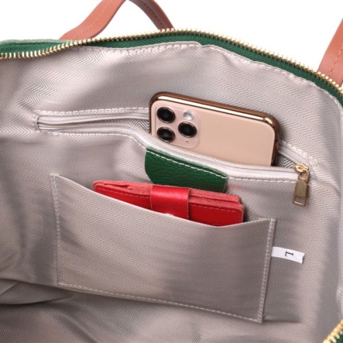 Сумка Vintage З натуральної шкіри Зелена (22302)