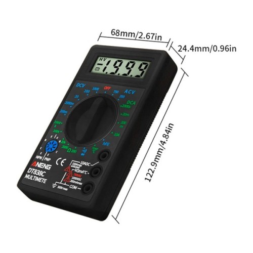 Цифровий мультиметр ANENG AN-DT838C, V, A, R, C, функція hFE (AN-DT838C)