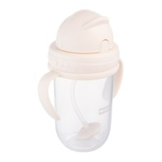 Поїльник-непроливайка Canpol babies з трубочкою і обтяжувачем, 270 мл, кремова (56/623_cre)