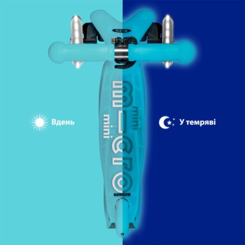 Самокат Micro Mini Deluxe Glow LED Арктичний синій (MMD215)