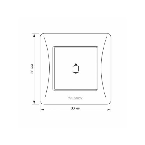 Кнопка дзвінка Videx BINERA 1кл срібний шовк (VF-BNDB1-SS)