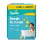 Дитячі вологі серветки Pampers Fresh Clean Baby Wipes 4 х 80 шт (320 шт) (8001841078052)