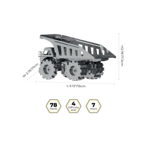 Конструктор Metal Time Колекційна модель Quarry Transporter Механічний кар'єрний самоскид (MT014)