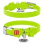 Нашийник для тварин WAUDOG Glamour з QR паспортом без прикрас L Ш 35 мм салатовий (33225)
