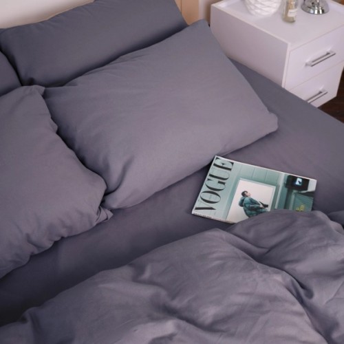 Постільна білизна MirSon 001 Ash grey Фланель 220х240 King Size (2200009648175)
