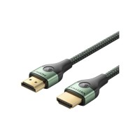 Кабель мультимедійний HDMI M to HDMI M 2.0m 8K60Hz ultra thin cotton braided green Vention (ALOGH)