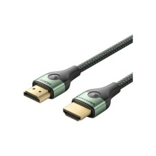 Кабель мультимедійний HDMI M to HDMI M 2.0m 8K60Hz ultra thin cotton braided green Vention (ALOGH)