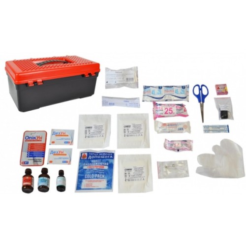 Автомобільна аптечка Poputchik першої допомоги згідно ТУ (02-043-П)