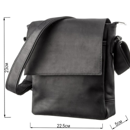 Сумка Shvigel Шкіряна Чорна (11171)