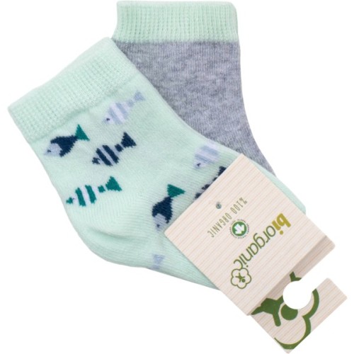 Шкарпетки дитячі Bibaby з рибками (68377-6-12-green)