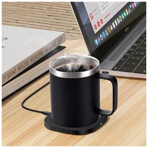 Термокружка TheGeneral з підігрівом та бездротовою зарядкою ThermoHub 15W з LED індикатором чорна (40021321-01)