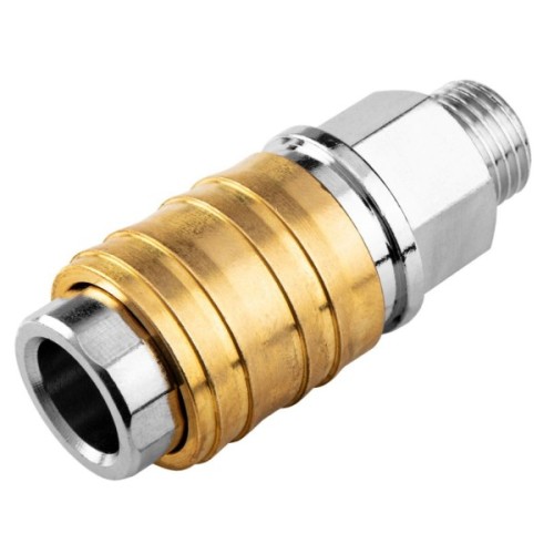 Конектор для шланга Neo Tools муфта швидкознімна пневматична, 1/4", 16бар, нержавіюча сталь, латунь (12-635)