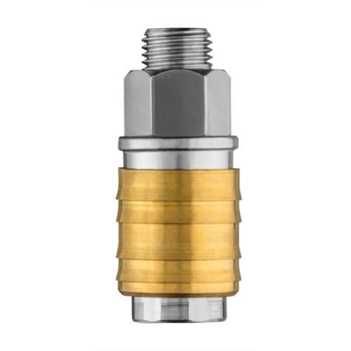 Конектор для шланга Neo Tools муфта швидкознімна пневматична, 1/4", 16бар, нержавіюча сталь, латунь (12-635)