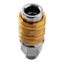 Конектор для шланга Neo Tools муфта швидкознімна пневматична, 1/4", 16бар, нержавіюча сталь, латунь (12-635)