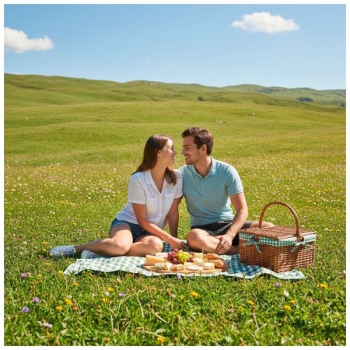 Туристичний килимок Soft Me Picnic зелений/чорний (70030105-04)