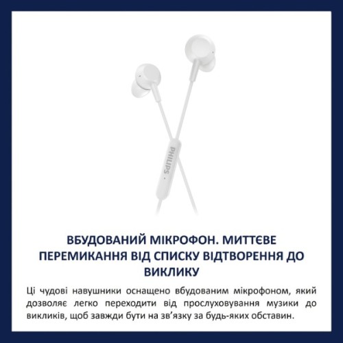 Навушники Philips TAE5008WT/00 USB-С White (TAE5008WT/00)