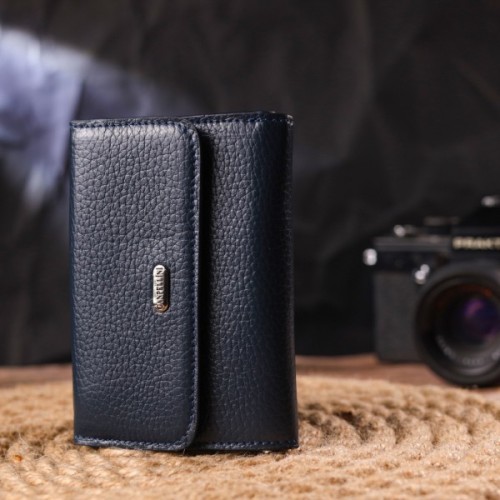 Гаманець Canpellini З натуральної шкіри флотар Синій (21593)