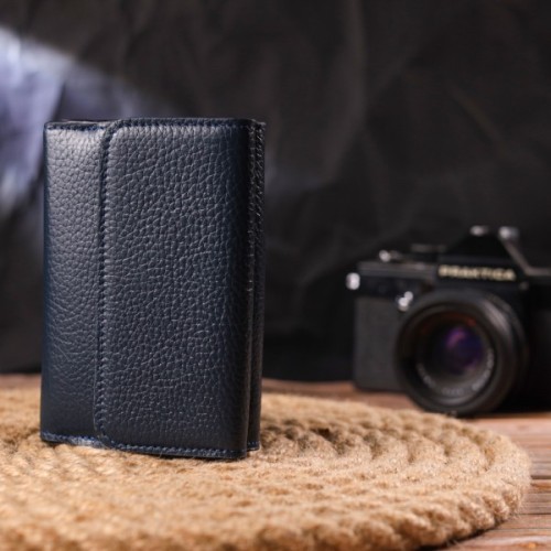 Гаманець Canpellini З натуральної шкіри флотар Синій (21593)