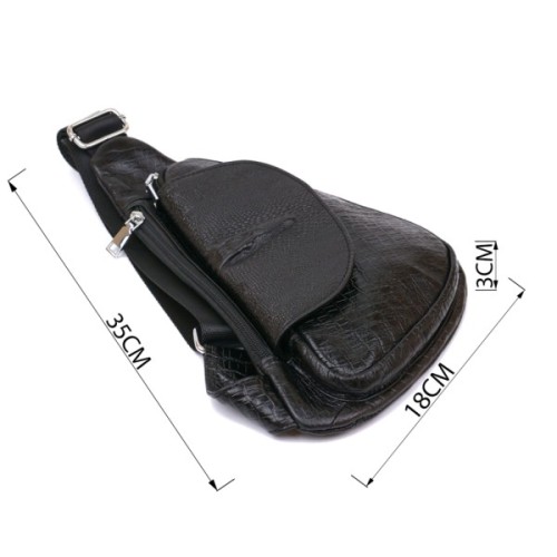 Сумка Vintage Через плече чоловіча Чорна (20696)