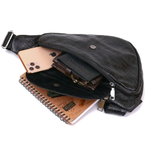 Сумка Vintage Через плече чоловіча Чорна (20696)