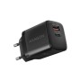 Зарядний пристрій AXAGON 1xUSB QC4.0 + 1xUSB-C PD30W PPS black (ACU-PQ30)