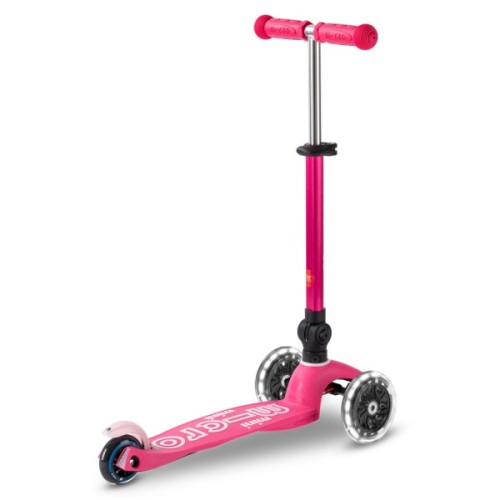 Самокат Micro Mini Deluxe Foldable LED" складний Рожевий" (MMD197)