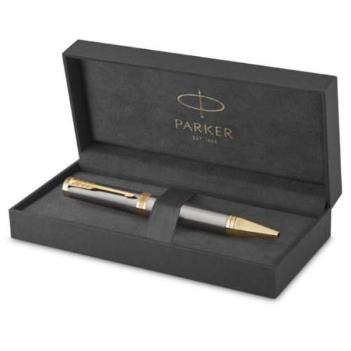 Ручка кулькова Parker INGENUITY Grey Lacquer GT BP (60 432)