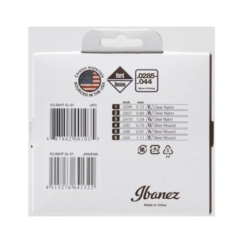 Струни для гітари Ibanez ICLS6HT Classic Guitar Strings 28.5-44 (301883)