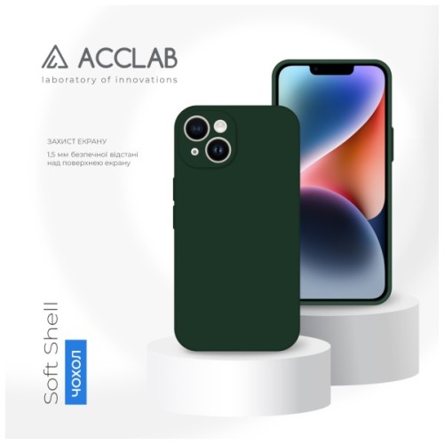 Чохол до мобільного телефона ACCLAB SoftShell Apple iPhone 14 Plus Dark Green (1283126557019)