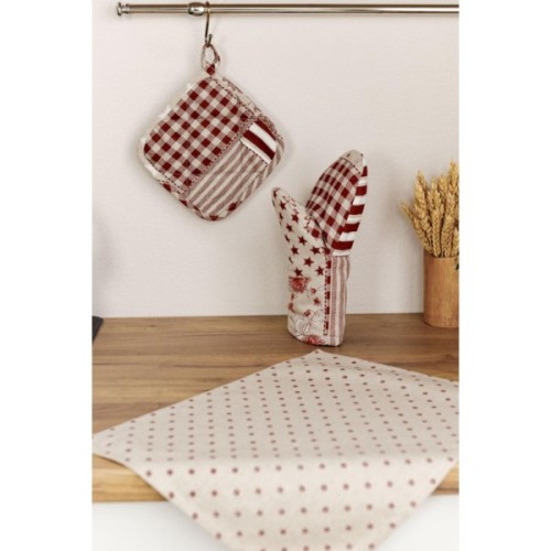 Серветка на стіл Прованс Горох бордо Господиня 35х45 см (4823093451896)