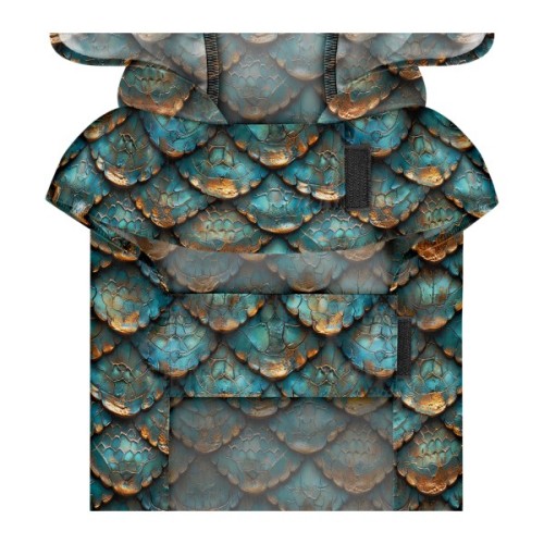 Дощовик для тварин WAUDOG Clothes з капюшоном "Луска" XXS (354-0179)