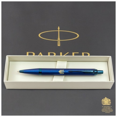 Ручка кулькова Parker IM 17 Professionals UKRAINE Monochrome Blue BP Трезубец (28132_T001y)