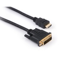 Кабель мультимедійний HDMI M to DVI M 5.0m 24+1pin Vinga (VCPHDMIDVI5)