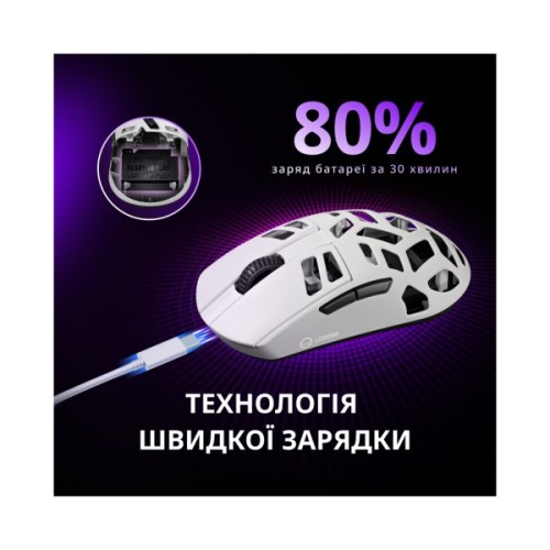 Мишка Lorgar Elite MSE90W Wireless/Bluetooth White (LRG-MSE90W-WH)