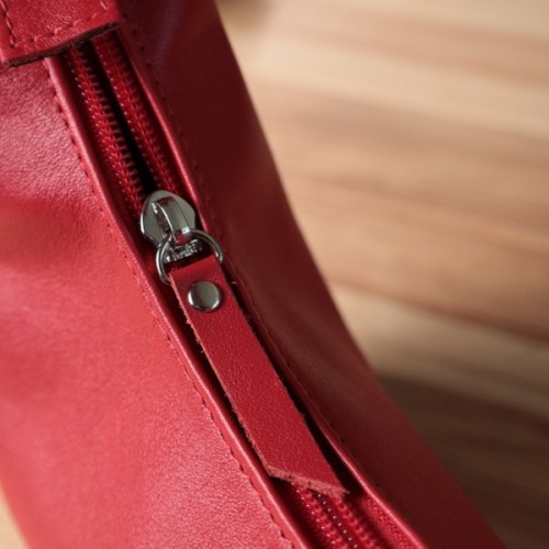 Сумка Shvigel З натуральної шкіри Червона (22832)