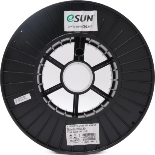 Пластик для 3D-принтера eSUN PLA+ 1.75мм, 3кг, Black (PLA+175B3)