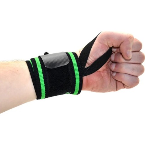 Бинт для спорту MadMax MFA-298 Wrist Wraps 18" Black/Green (MFA-298-U)